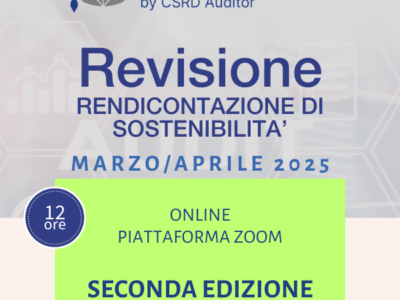 Revisione/Audit Rendicontazione di Sostenibilità – Ed 2 Marzo/Aprile 2025