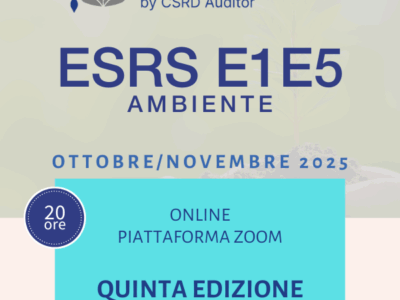ESRS E1-E5 – Ambiente – Ed. 5 Ottobre/Novembre 2025